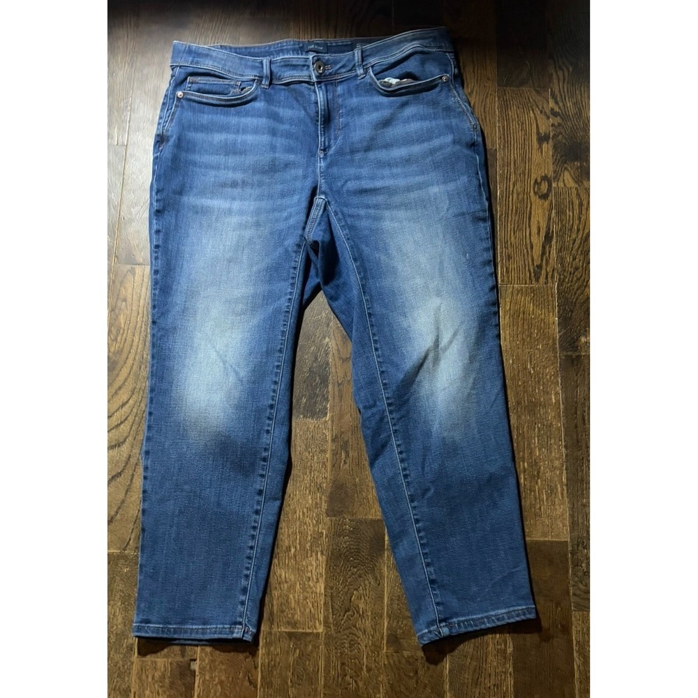 J.Jill Jeans Womens 16 Petite Slim Ankle Authentic Fit Medium Wash Blue